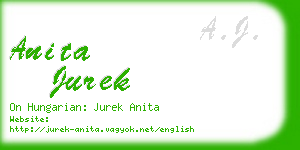 anita jurek business card